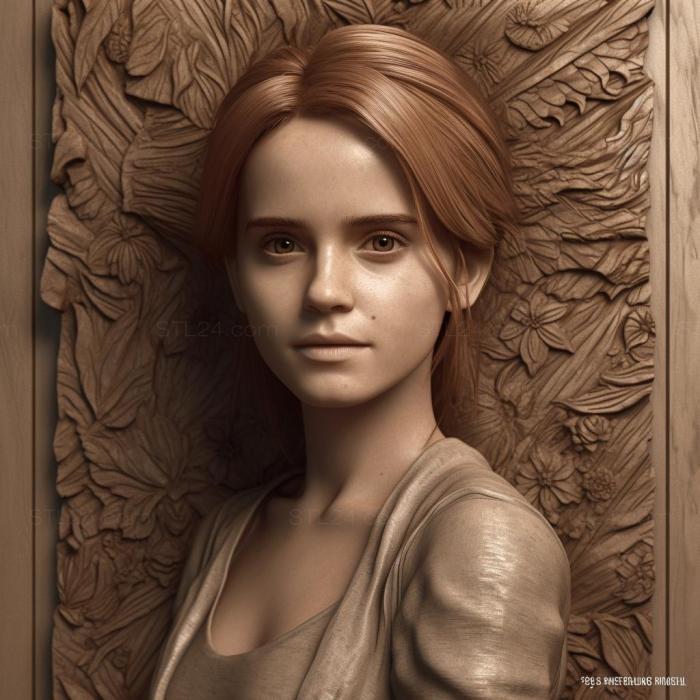 Famous (Emma Watson 3, 3DFMS_6154) 3D models for cnc